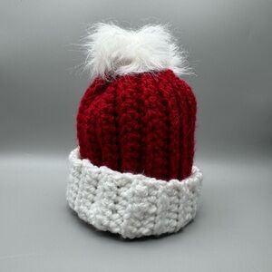 Kids' Festive Knit Hat with Pom-Pom